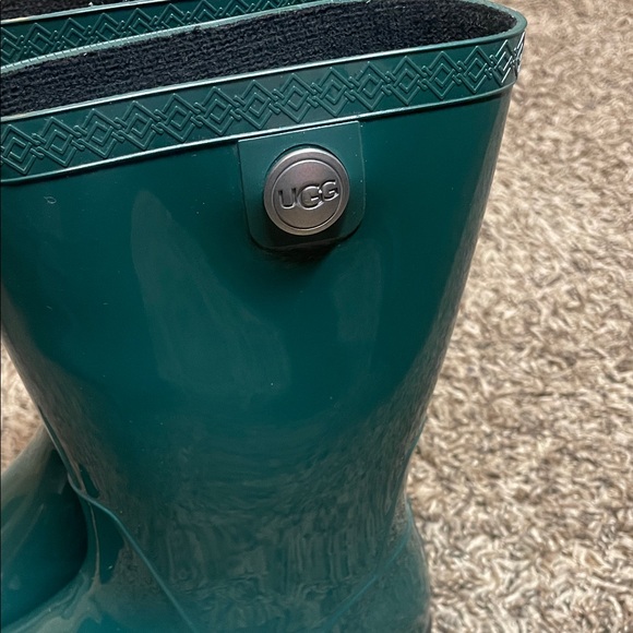 UGG Sienna Pine Green Rain‎ Boots size 7 - Picture 3 of 12
